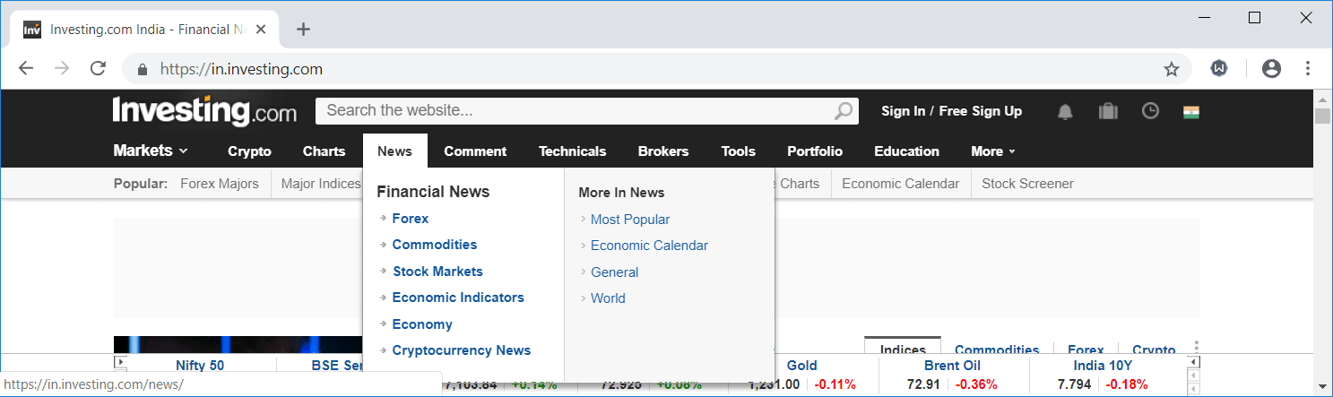 In.investing.com - Wikipedia of Finance - Best Financial Websites in India