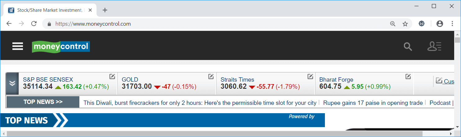 Moneycontrol - Wikipedia of Finance - Best Finance Websties in India