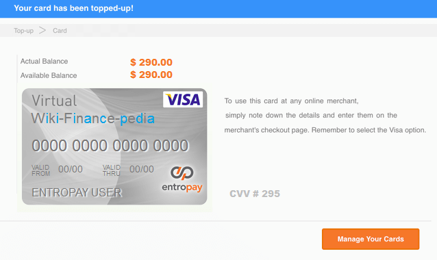 virtual credit card