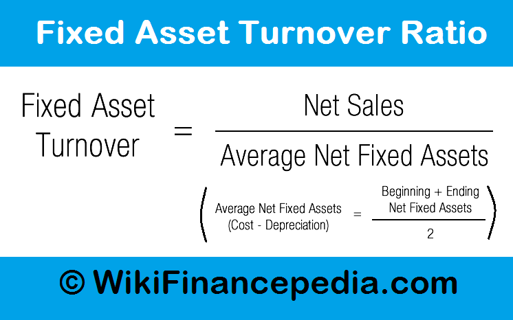 Wikifinancepedia - Fixed Asset Turnover Ratio – Definition, Analysis, Formula, Example